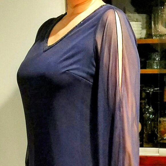 AGB Navy Blue Cocktail Dress - Picture 1 of 3